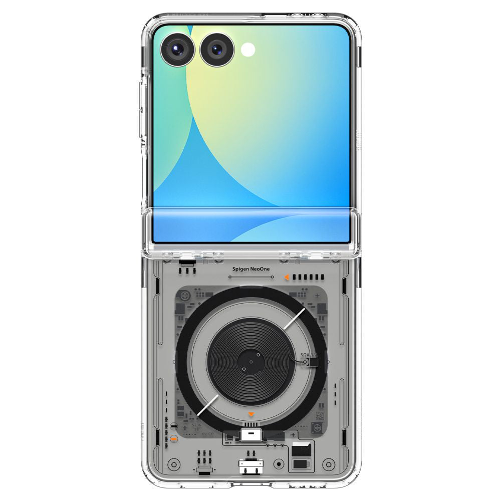 MagSafe Case for Samsung Galaxy Z Flip7 F766, Spigen, Ultra Hybrid Pro Neo One, Transparent ACS09560