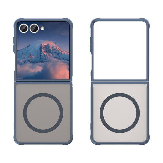 MagSafe-Hülle für Samsung Galaxy Z Flip7 F766, Techsuit, HaloFrost II, Marineblau