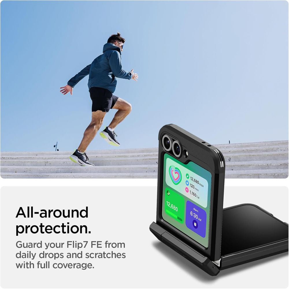 MagSafe Hülle für Samsung Galaxy Z Flip7 FE F761 / Z Flip6 F741, Spigen, Tough Armor Pro, Schwarz ACS09807