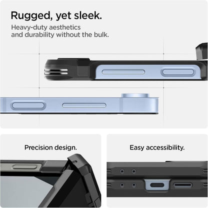 MagSafe Hülle für Samsung Galaxy Z Flip7 FE F761 / Z Flip6 F741, Spigen, Tough Armor Pro, Schwarz ACS09807