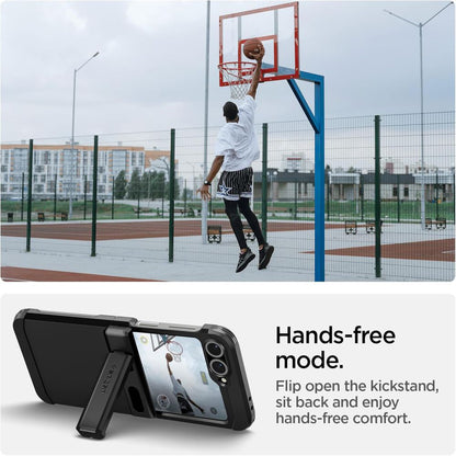 MagSafe Hülle für Samsung Galaxy Z Flip7 FE F761 / Z Flip6 F741, Spigen, Tough Armor Pro, Schwarz ACS09807