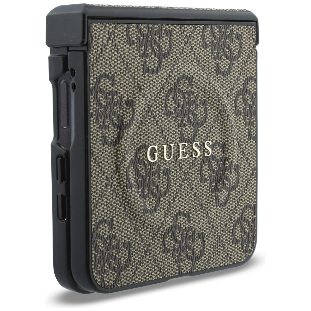MagSafe-Hülle für Samsung Galaxy Z Flip8 F776, Guess, 4G Leather Classic, Braun