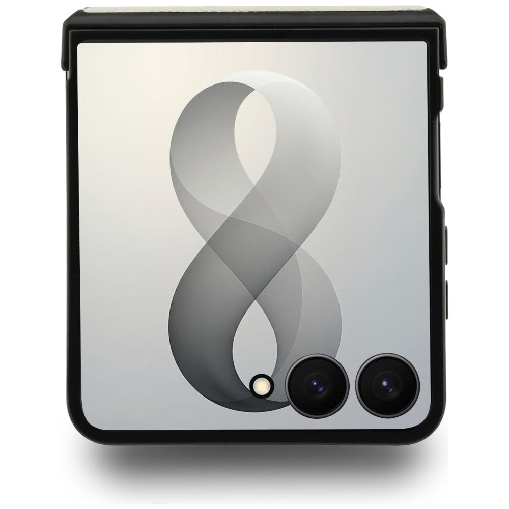 MagSafe-Hülle für Samsung Galaxy Z Flip8 F776, Guess, Ring Stand Grained Classic Logo, Beige