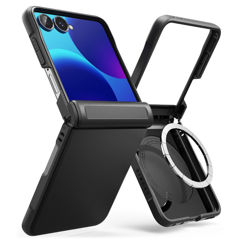 MagSafe-Hülle für Samsung Galaxy Z Flip8 F776, Ringke, Onyx Flap, Schwarz