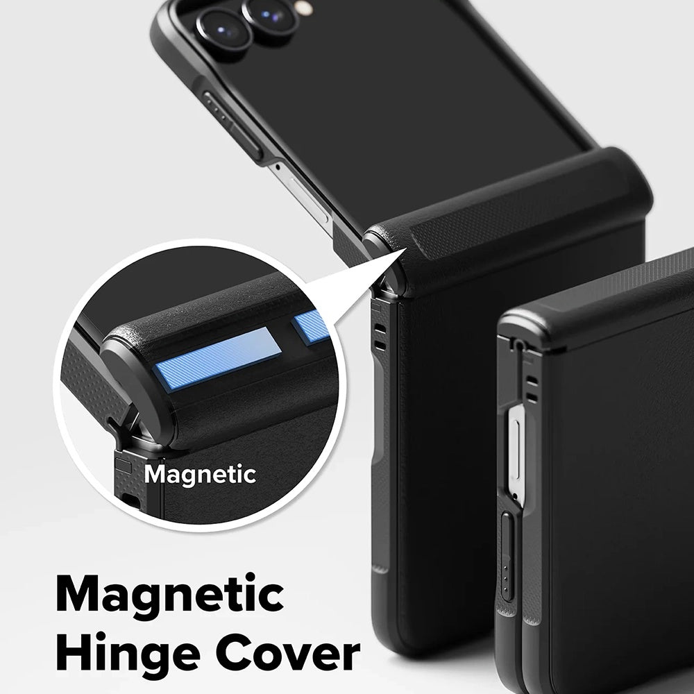 MagSafe-Hülle für Samsung Galaxy Z Flip8 F776, Ringke, Onyx Flap, Schwarz