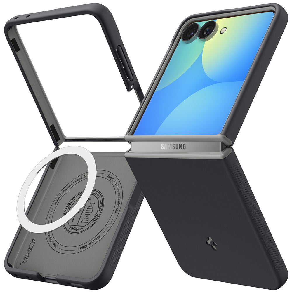 MagSafe-Hülle für Samsung Galaxy Z Flip8 F776, Spigen, Caseology Nano Pop, Schwarz ACS11523