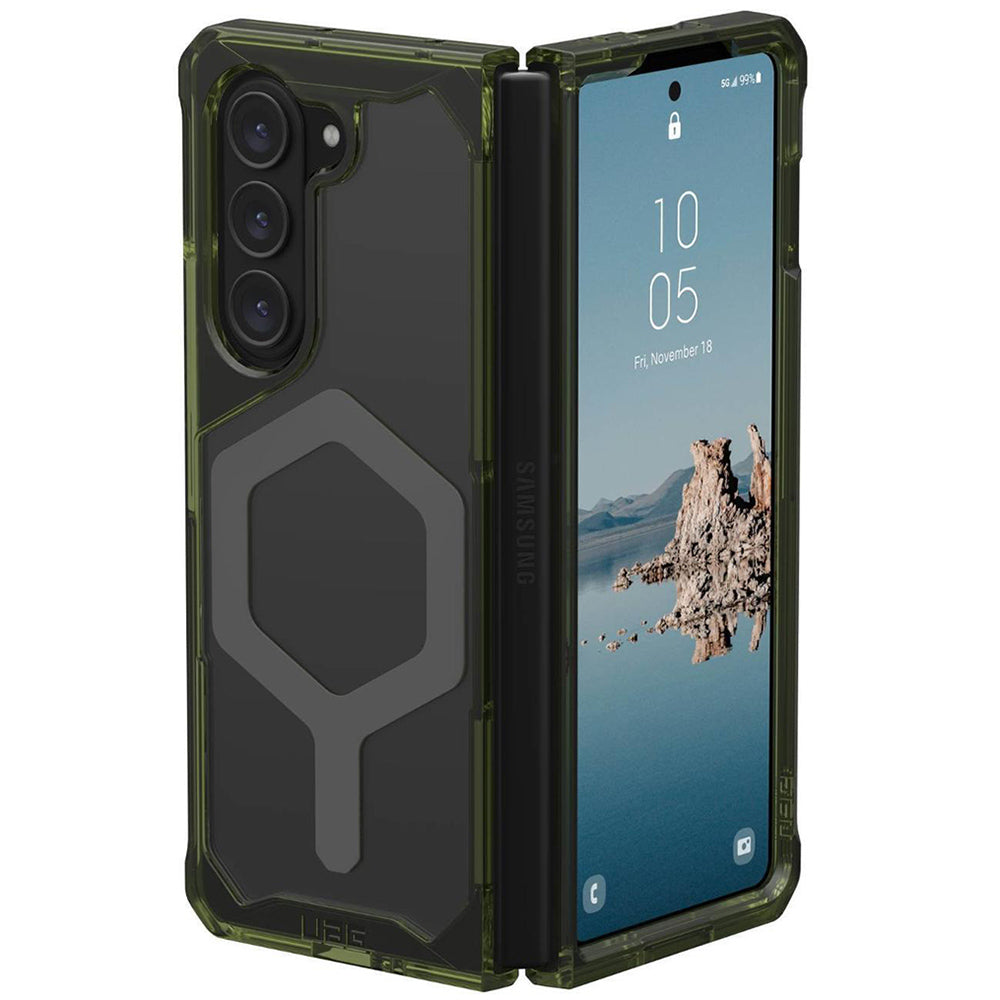 MagSafe-Hülle für Samsung Galaxy Z Fold5 F946, Urban Armor Gear, Plyo Pro, Grün Grau