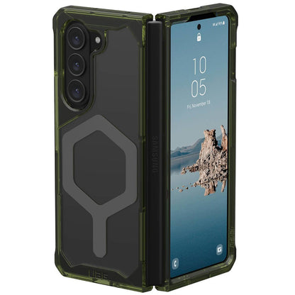 MagSafe-Hülle für Samsung Galaxy Z Fold5 F946, Urban Armor Gear, Plyo Pro, Grün Grau