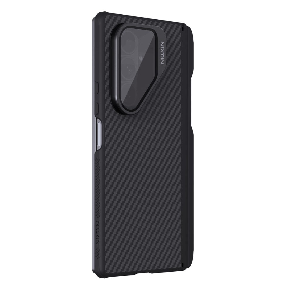 MagSafe-Hülle für Samsung Galaxy Z Fold7 F966, Nillkin, CarboProp mit transparentem schwarzem Objektivschutz und S-Pen-Halter, Schwarz