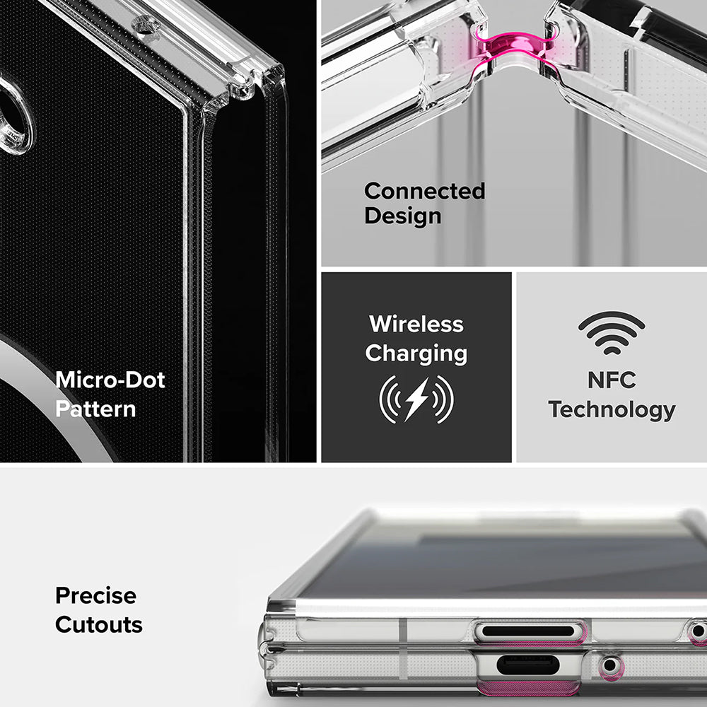 MagSafe-Hülle für Samsung Galaxy Z Fold7 F966, Ringke, Fusion, Transparent