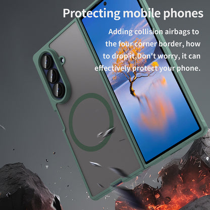 MagSafe-Hülle für Samsung Galaxy Z Fold7 F966, Techsuit, HaloFrost II, Grün