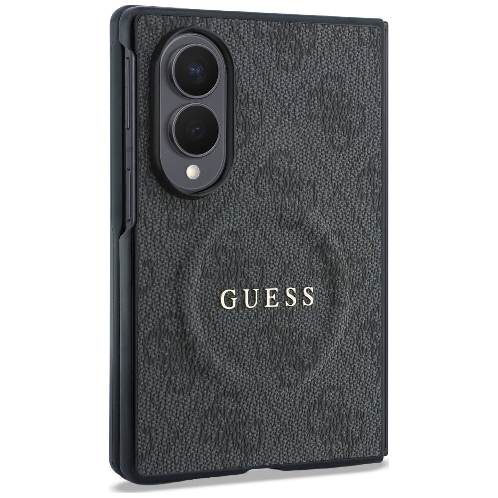 MagSafe Case for Samsung Galaxy Z Fold8 F971, Guess, 4G Leather Classic, Black