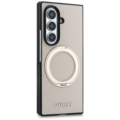 MagSafe-Hülle für Samsung Galaxy Z Fold8 Ultra F976, Guess, Ring Stand Grained Classic Logo, Beige