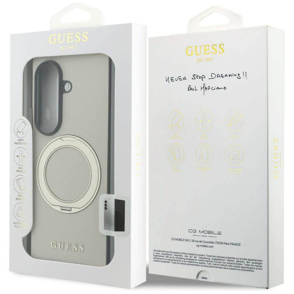 MagSafe-Hülle für Samsung Galaxy Z Fold8 Ultra F976, Guess, Ring Stand Grained Classic Logo, Beige