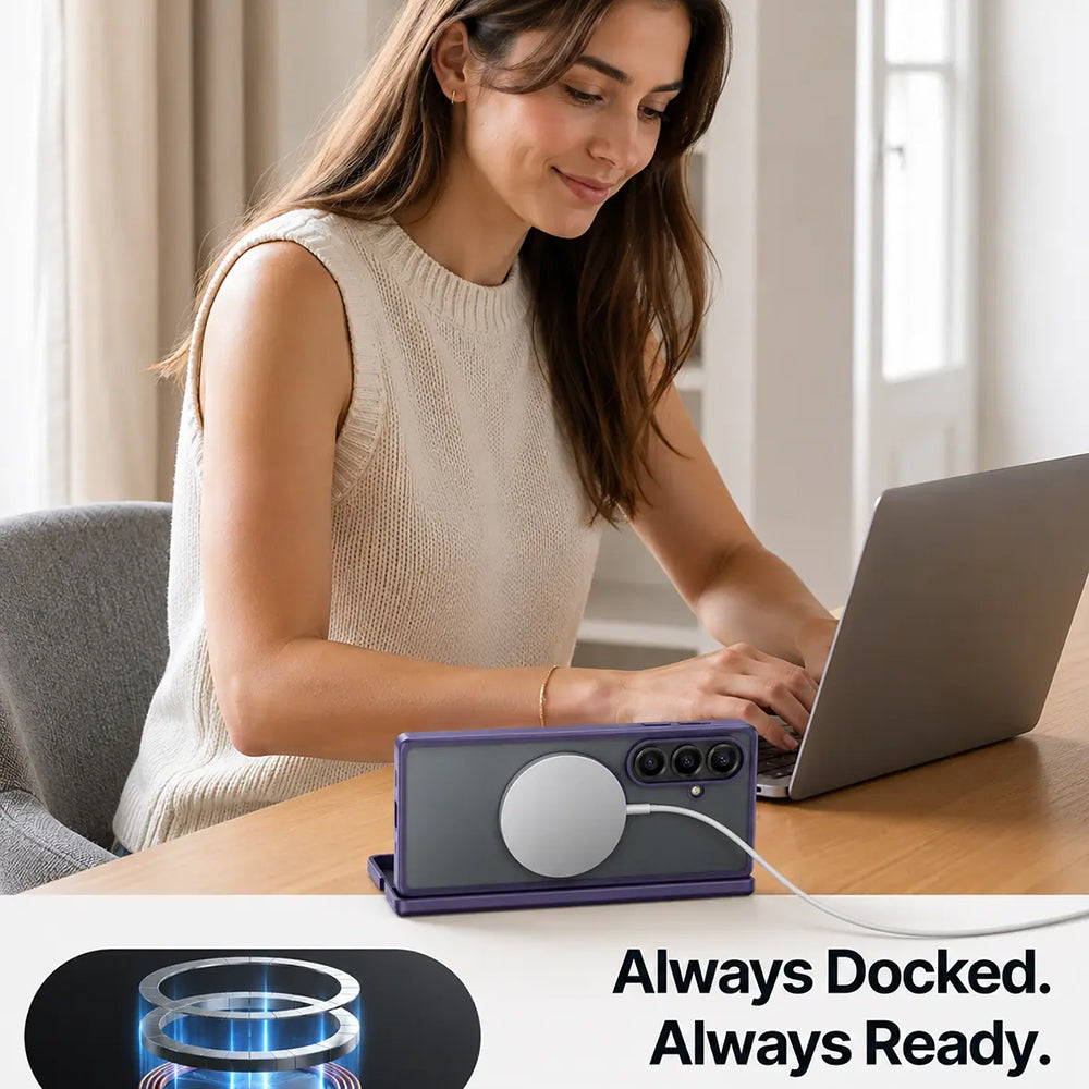 MagSafe-Hülle für Samsung Galaxy Z Fold8 Ultra F976, Torras, Guardian, Dunkellila