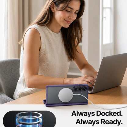 MagSafe-Hülle für Samsung Galaxy Z Fold8 Ultra F976, Torras, Guardian, Dunkellila