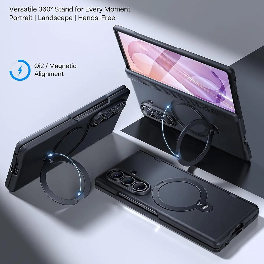 MagSafe-Hülle für Samsung Galaxy Z Fold8 Ultra F976, Torras, Ostand Q3 Spin, Schwarz