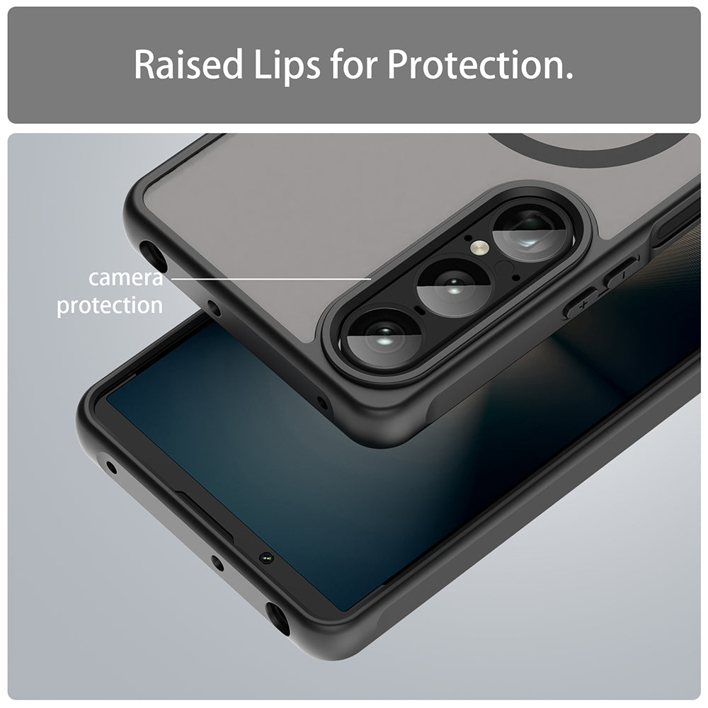 MagSafe-Hülle für Sony Xperia 1 VIII, Techsuit, HaloFrost II, Schwarz