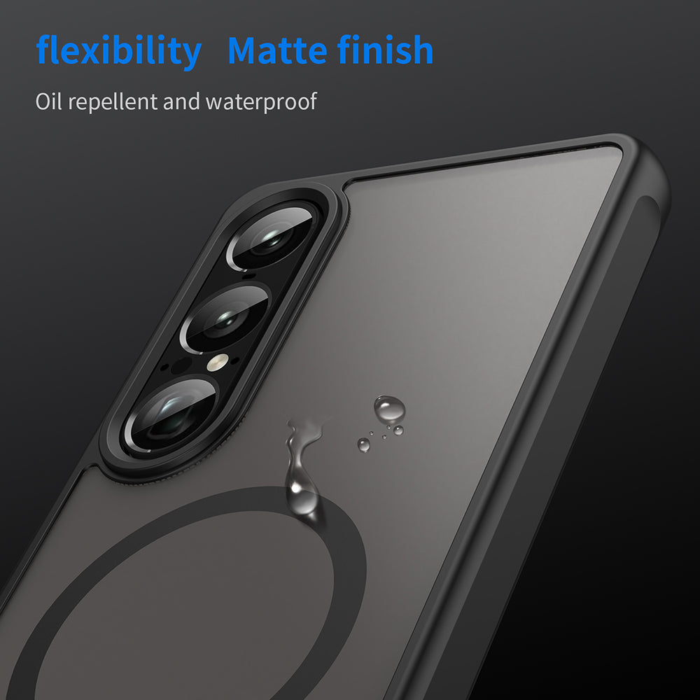 MagSafe-Hülle für Sony Xperia 1 VIII, Techsuit, HaloFrost II, Schwarz