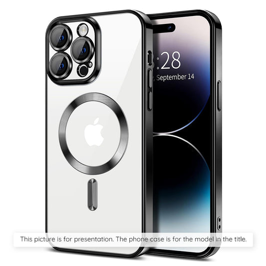 MagSafe-Hülle für Xiaomi 17T Pro, Techsuit, Luxury Crystal, Schwarz
