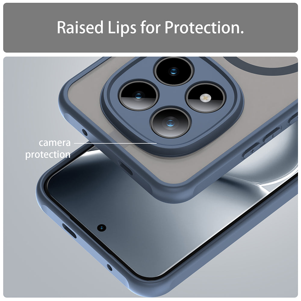MagSafe Hülle für Xiaomi Poco M8 Pro / Redmi Note 15 Pro+ 5G, Techsuit, HaloFrost II, Marineblau