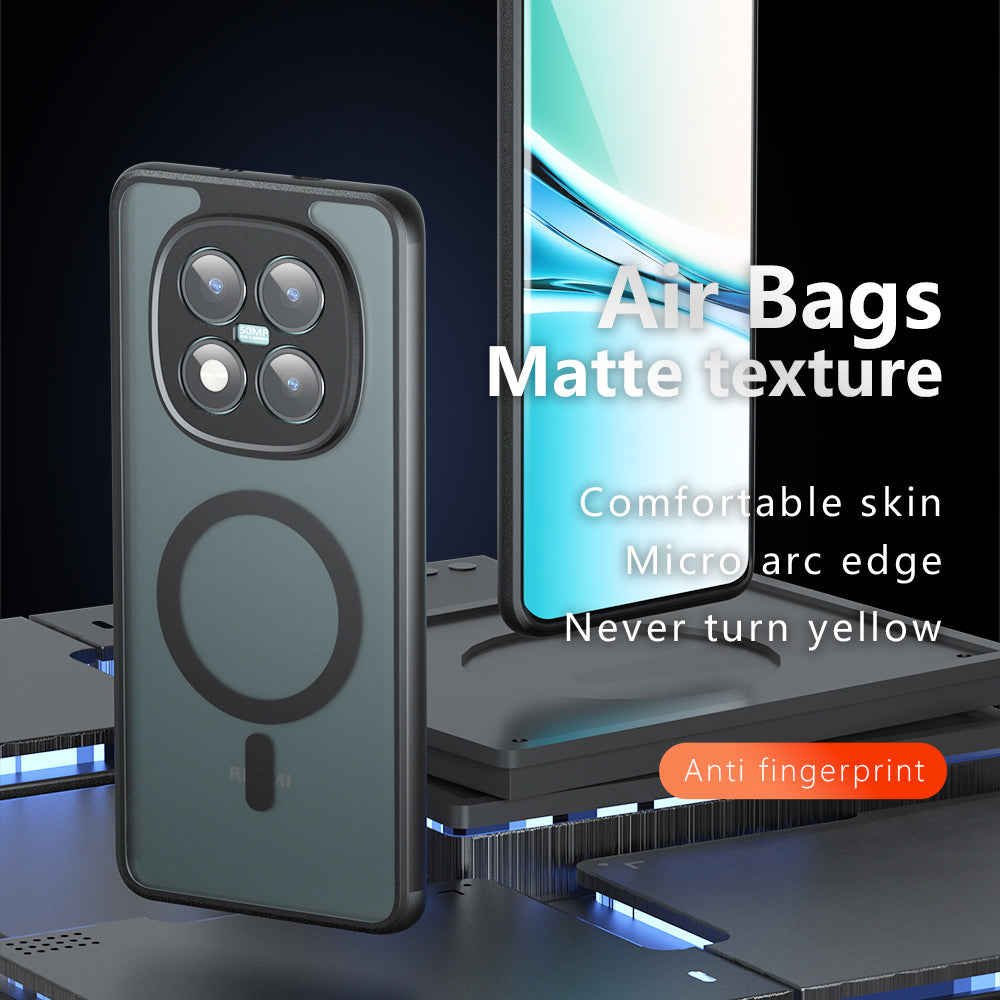 MagSafe Hülle für Xiaomi Poco M8 Pro / Redmi Note 15 Pro+ 5G, Techsuit, PureFrost, Satinschwarz