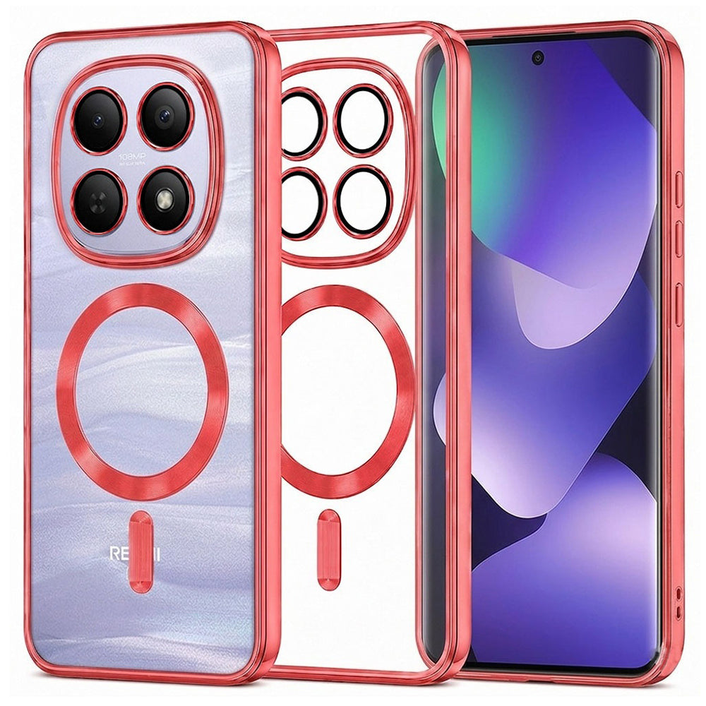 MagSafe-Hülle für Xiaomi Poco M8 / Redmi Note 15 5G / Note 15 4G, Techsuit, Luxury Crystal, Rot