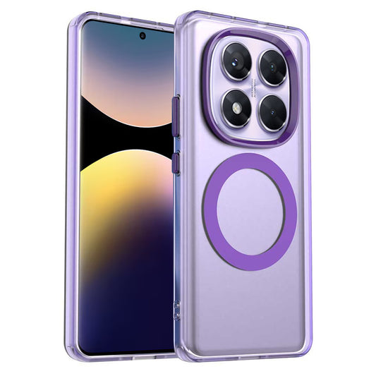 MagSafe-Hülle für Xiaomi Poco X7 / Redmi Note 14 Pro 5G, Techsuit, CandyCase, Lila