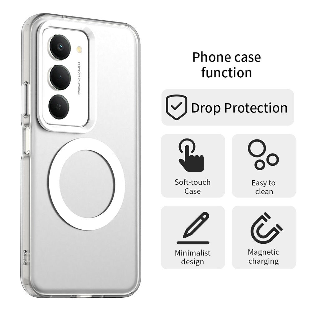 MagSafe Hülle für Xiaomi Redmi 15 5G / 15 4G, Techsuit, CandyCase, Weiß