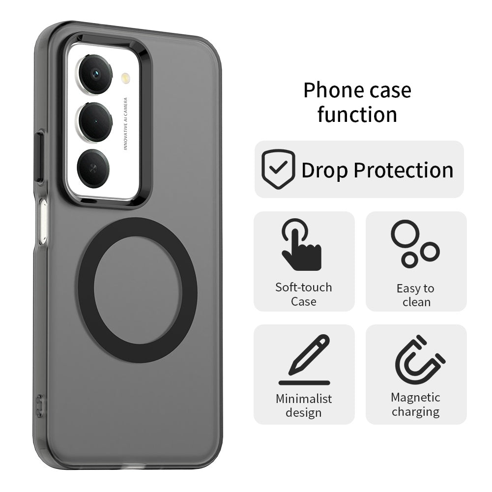 MagSafe Hülle für Xiaomi Redmi 15 5G / 15 4G, Techsuit, CandyCase, Schwarz