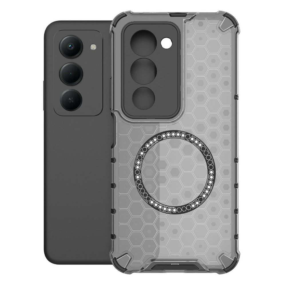 MagSafe Hülle für Xiaomi Redmi 15 5G / 15 4G, Techsuit, HoneyComb Shield, Schwarz