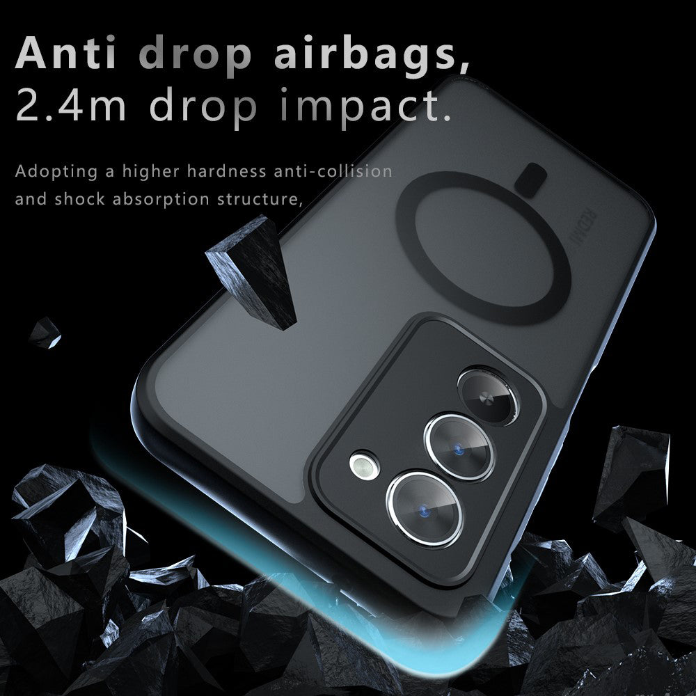 MagSafe Hülle für Xiaomi Redmi 15 5G / 15 4G, Techsuit, PureFrost, Satinschwarz