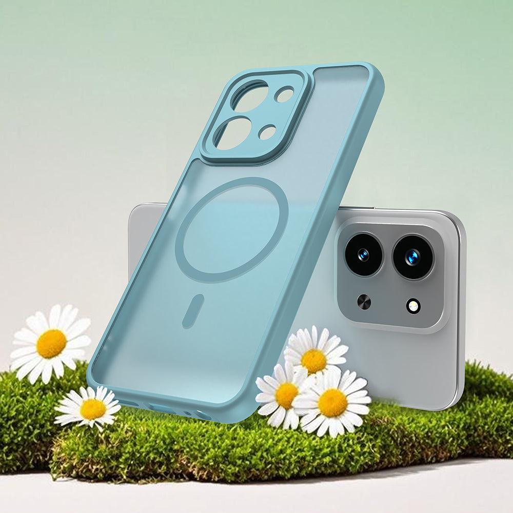 MagSafe Hülle für Xiaomi Redmi 15C 5G / 15C 4G, Techsuit, HaloFrost II, Hellgrün