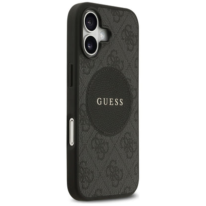 MagSafe Hülle für Apple iPhone 17, Guess, 4G Circle Classic Logo, Schwarz