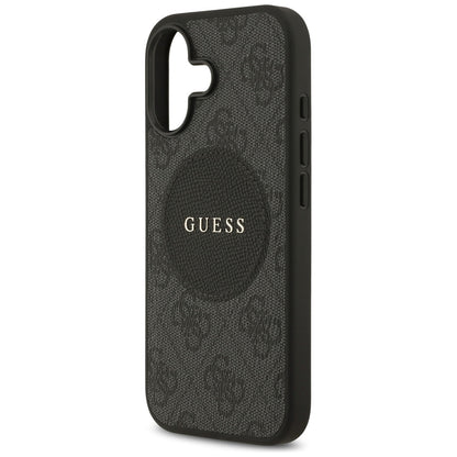 MagSafe Hülle für Apple iPhone 17, Guess, 4G Circle Classic Logo, Schwarz
