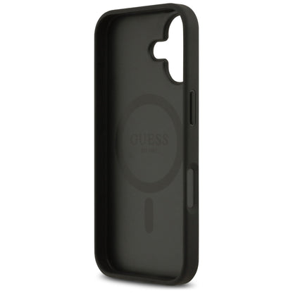 MagSafe Hülle für Apple iPhone 17, Guess, 4G Circle Classic Logo, Schwarz