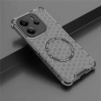MagSafe Case for Xiaomi Redmi Note 14 4G (Regional), Techsuit, HoneyComb Shield, Black