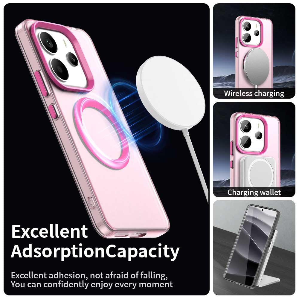 MagSafe-Hülle für Xiaomi Redmi Note 14 4G (Standard), Techsuit, CandyCase, Rosa