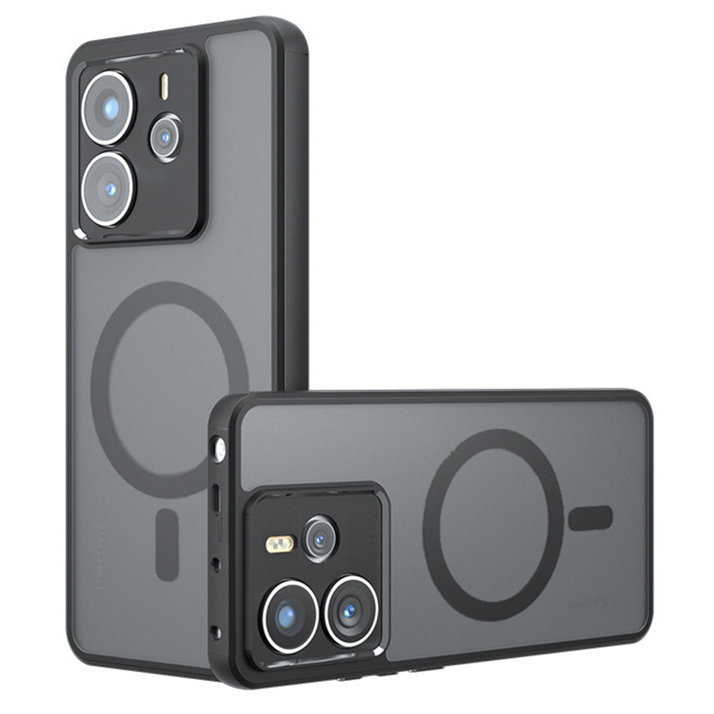 MagSafe-Hülle für Xiaomi Redmi Note 14 4G (Standard), Techsuit, PureFrost, Schwarz