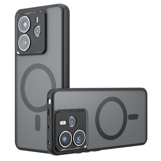 MagSafe-Hülle für Xiaomi Redmi Note 14 4G (Standard), Techsuit, PureFrost, Schwarz