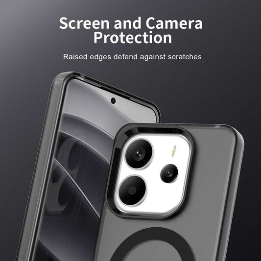 MagSafe-Hülle für Xiaomi Redmi Note 14 5G, Techsuit, CandyCase, Schwarz