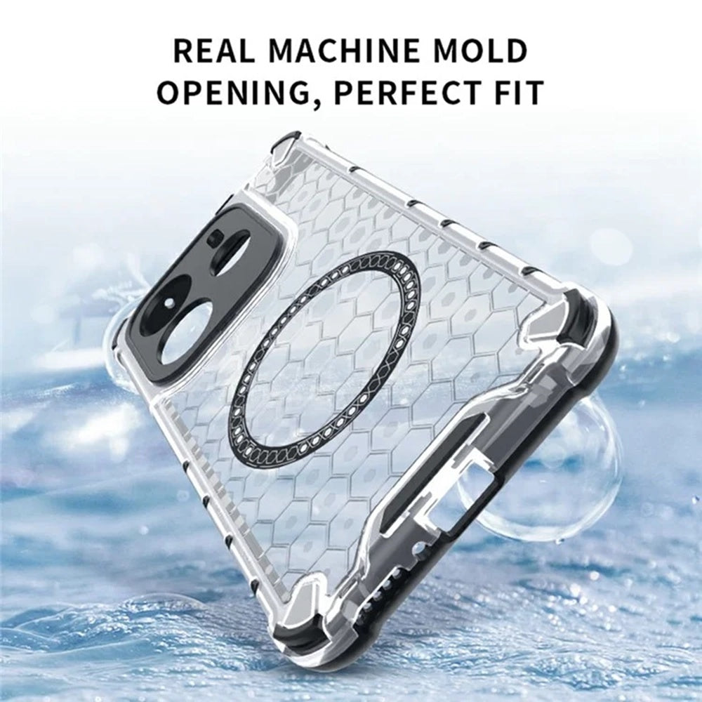 MagSafe-Hülle für Xiaomi Redmi Note 14 5G, Techsuit, HoneyComb Shield, Weiß