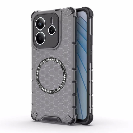 MagSafe-Hülle für Xiaomi Redmi Note 14 5G, Techsuit, HoneyComb Shield, Schwarz