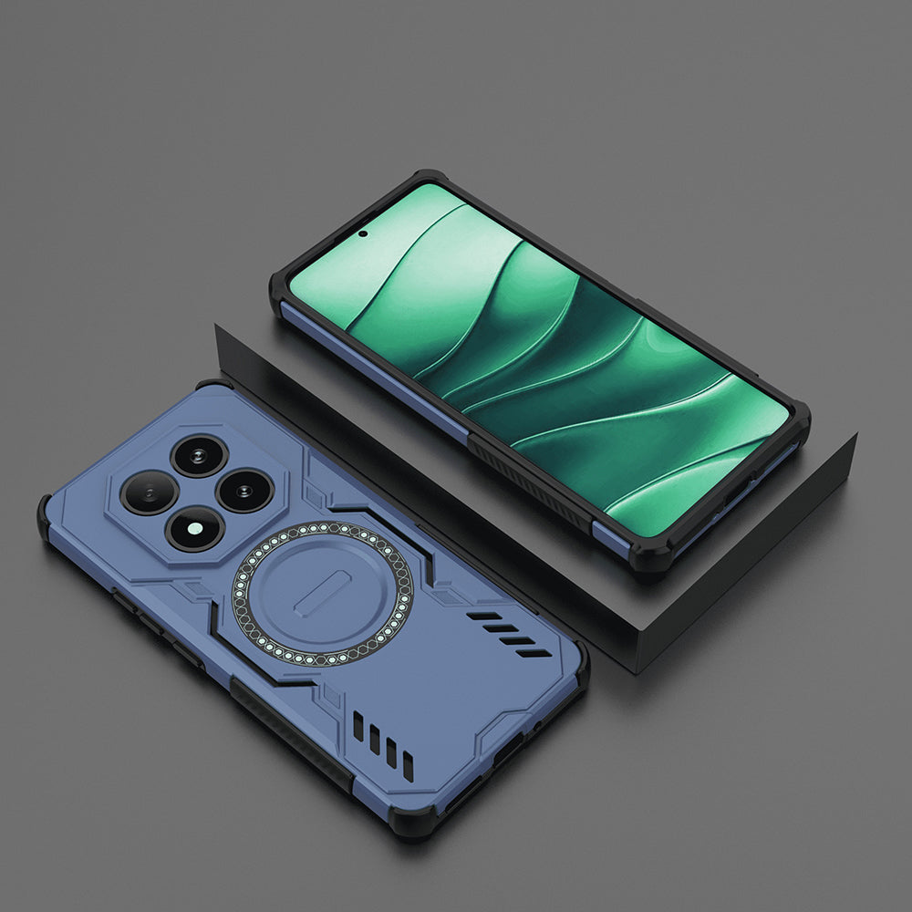 MagSafe-Hülle für Xiaomi Redmi Note 14 Pro 4G, Techsuit, ArmorMag, Blau