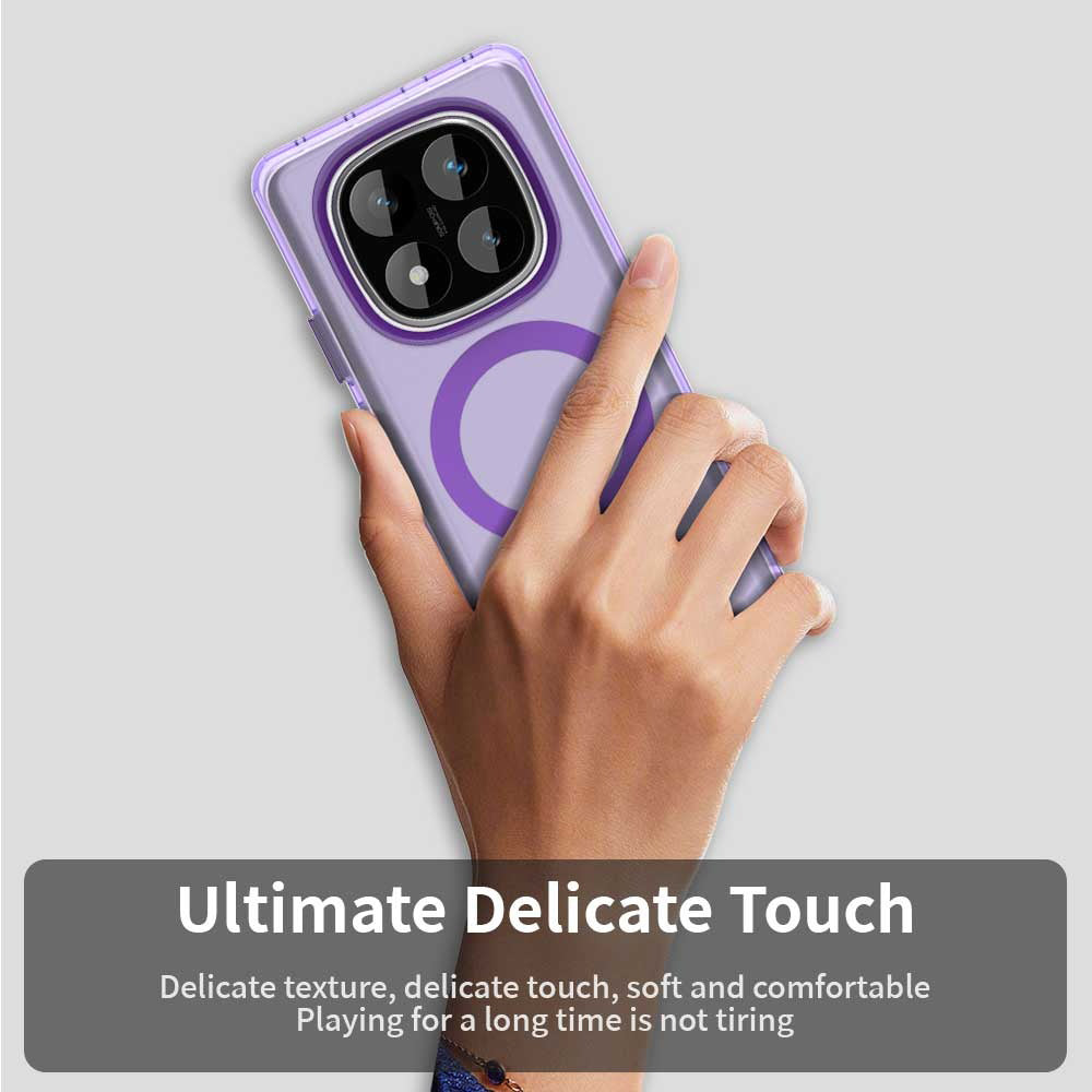 MagSafe-Hülle für Xiaomi Redmi Note 14 Pro 4G, Techsuit, CandyCase, Lila