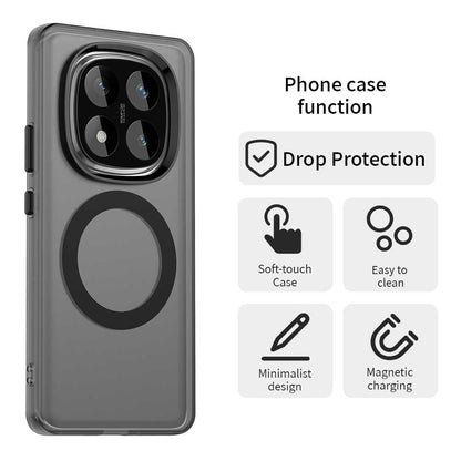 MagSafe-Hülle für Xiaomi Redmi Note 14 Pro 4G, Techsuit, CandyCase, Schwarz