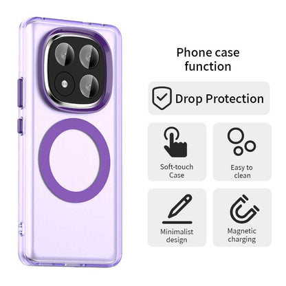 MagSafe Case for Xiaomi Redmi Note 14 Pro+ 5G, Techsuit, CandyCase, Purple