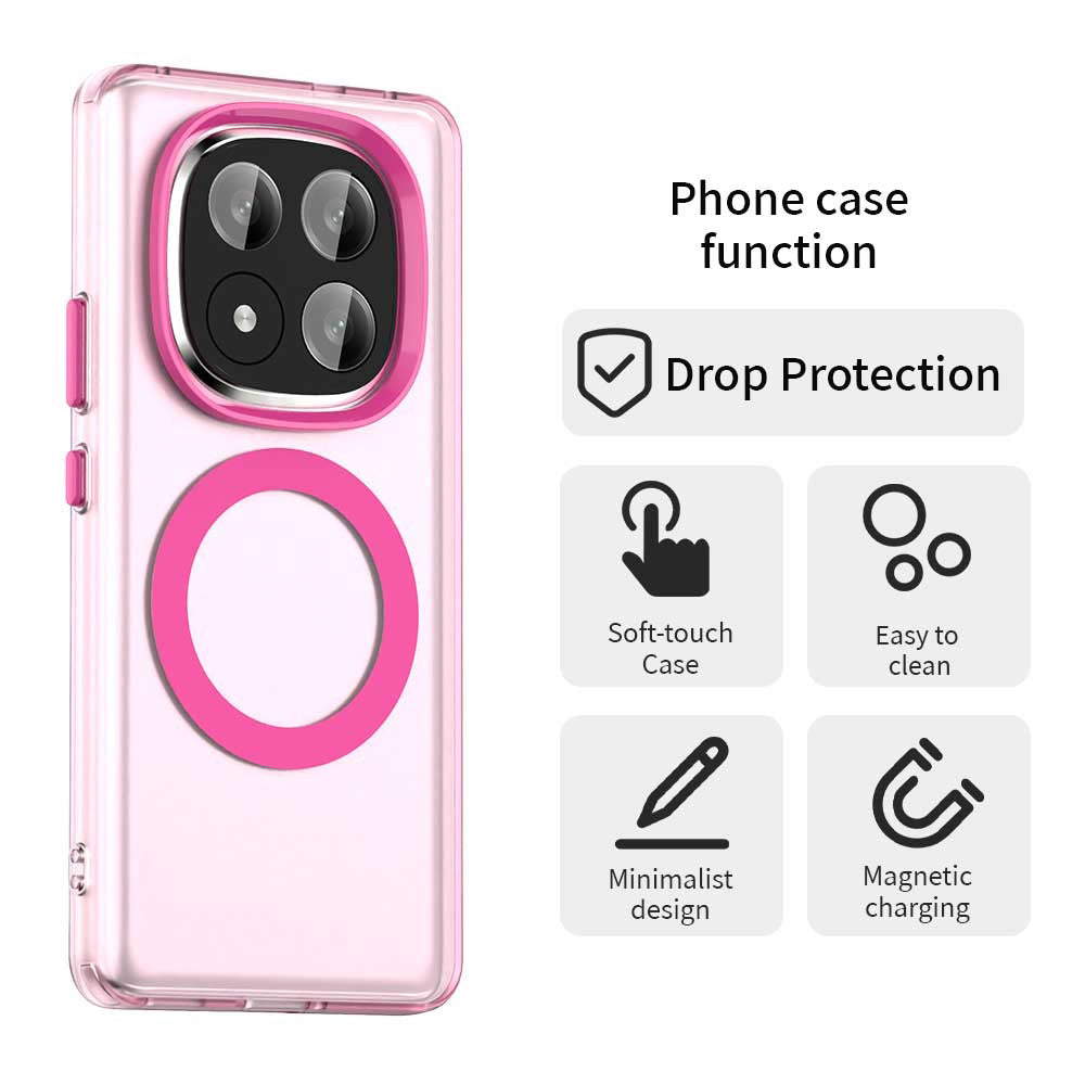 MagSafe-Hülle für Xiaomi Redmi Note 14 Pro+ 5G, Techsuit, CandyCase, Rosa