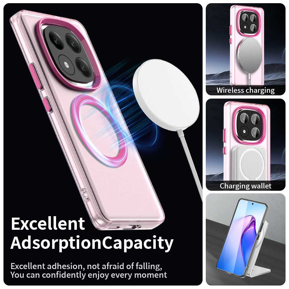 MagSafe-Hülle für Xiaomi Redmi Note 14 Pro+ 5G, Techsuit, CandyCase, Rosa