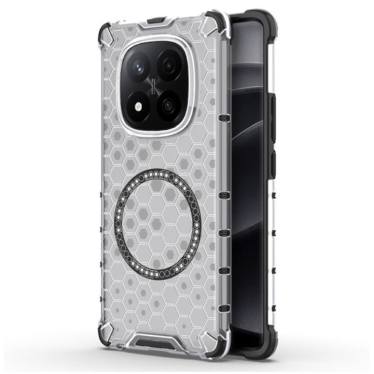 MagSafe-Hülle für Xiaomi Redmi Note 14 Pro+ 5G, Techsuit, HoneyComb Shield, Weiß